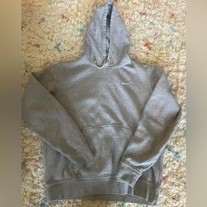 Nike Heather Gray Pullover Hoodie size medium swoosh